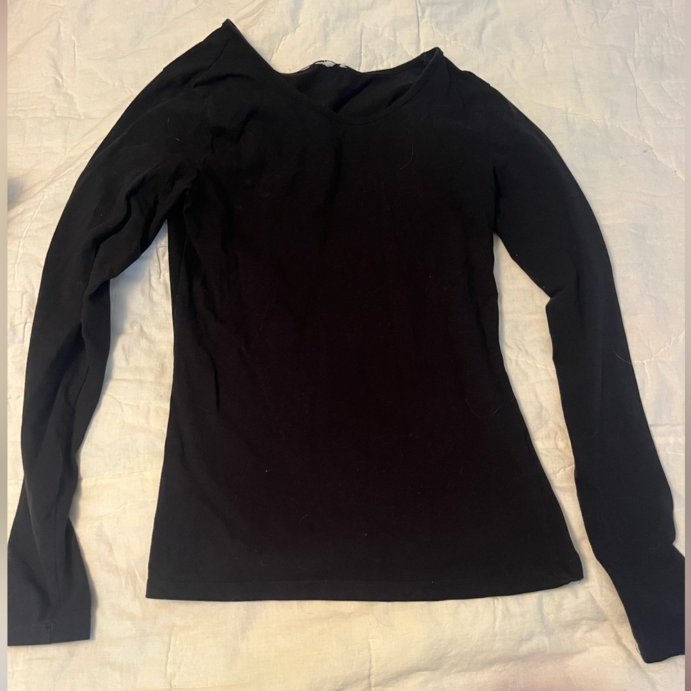 Women's Black Long Sleeve Top